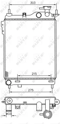 Produktbild von NRF 53359 Kühler Wasserkühler Motorkühler für HYUNDAI GETZ (TB)