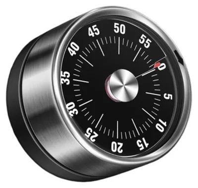 Produktbild von INF Mechanischer Küchentimer Edelstahl 304 Drehaufzug Magnetisch Kochen