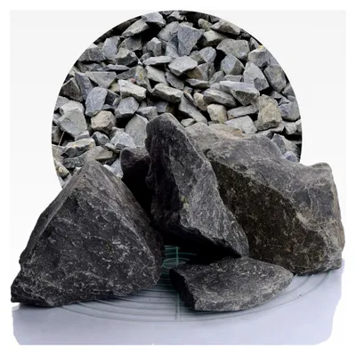 Produktbild von Basalt Gabionensteine anthrazit 25 kg, Bruchsteine für Gabionenfüllung (60-120)