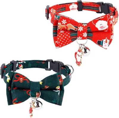 Produktbild von Weiches Halsband-Set mit Glöckchen und Schmetterlingskragen