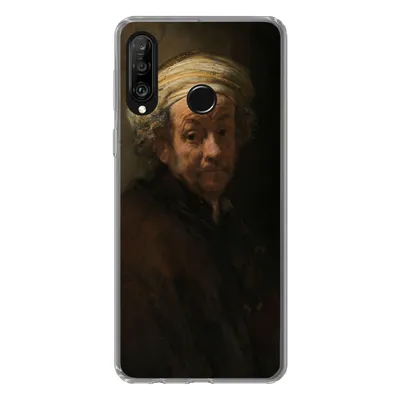 Produktbild von MuchoWow® Handyhülle Schutzhülle Hülle für Huawei P30 Lite Selbstbildnis als Apostel Paulus - Gemälde von Rembrandt van Rijn Silikon Softcase Handy Hülle - Handyhülle