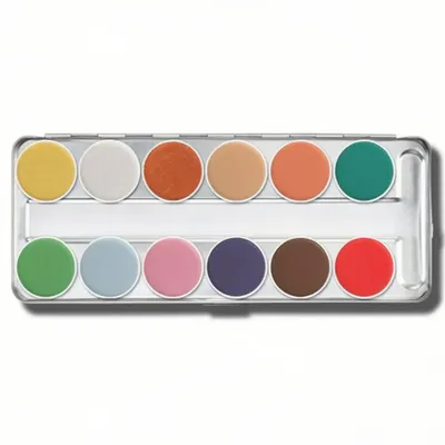 Produktbild von Kryolan Aquacolor Interferenz Palette 12 Farben