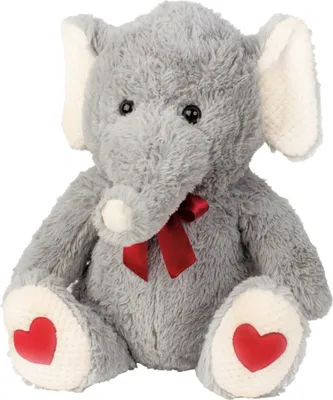 Produktbild von Elefant sitzt 48 cm mit Herzen Plüschtier Kuscheltier