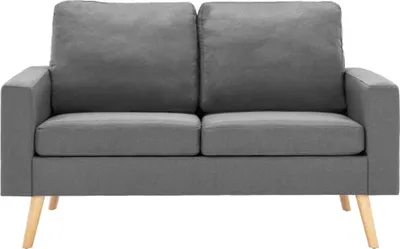Produktbild von ZMH 2-Sitzer-Sofa Hellgrau Stoff