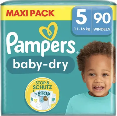 Produktbild von Pampers - Baby Dry - Größe 5 - Mega Pack - 90 Stück - 11/16 KG