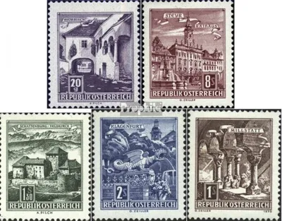 Produktbild von Briefmarken Österreich 1961 Mi 1102,1194,1232,1256,1324 (kompl.Ausg.) gestempelt Freimarken
