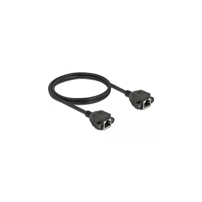 Produktbild von DeLOCK Netzwerk Verlängerungskabel S/FTP RJ45 Buchse zu RJ45 Buchse Cat.6A 1 m schwarz, 1 m, Cat6a, S/FTP (S-STP), RJ-45, RJ-45, Schwarz