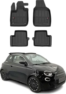 Immagine prodotto di Tappetini in TPE neri per Fiat 500E, dal 2020 al 2025, set di 4 pezzi