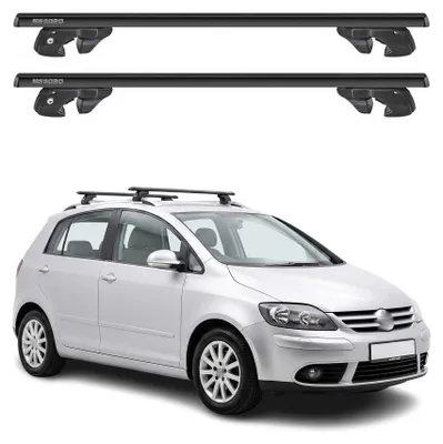 Produktbild von Dachträger Grundtäger für VW Golf Plus mk5 2004-2009 Alu 90kg Schwarz 2tlg, KI-generiertes Bild