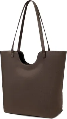 Image de Sac cabas Damen, grand, fermeture sécurisée, imperméable, couleur marron, dimensions 45x38x13 cm