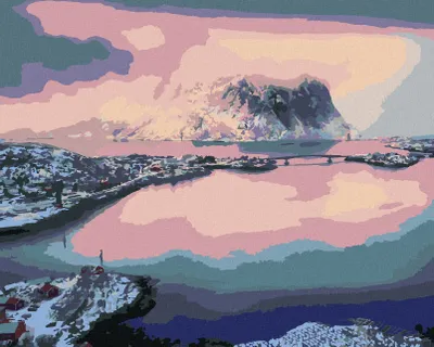 Produktbild von Zuty - Malen nach Zahlen - SCHÖNES NORWEGEN, 40x50 cm, ohne Keilrahmen