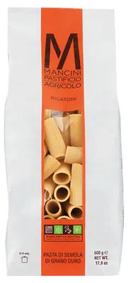 Produktbild von Rigatoni, Handwerklich Hergestellt, 500g, Pasta, Nudeln, Mancini Pastificio