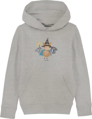 Produktbild von Mr. & Mrs. Panda Kinderpullover Fledermaus Zauberer 9-11 Jahre (134/146) - Heather Grey - Geschenk, Kinderbekleidung, Lustige Sprüche, Sweatshirt, Reinsteigern, Hoodie