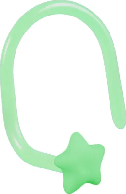 Produktbild von viva-adorno 0,8mm Nasenstecker Nasenpiercing gebogen flexibel Stern Bioflex Kunststoff verschiedene Farben Z467,Stern grün
