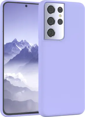 Produktbild von EAZY CASE Silikonhülle für Samsung Galaxy S21 Ultra 5G Silikon Backcover Schutz in Violett
