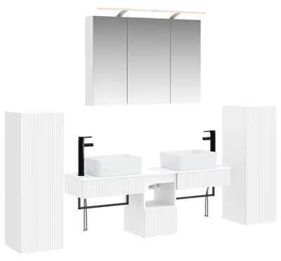 Immagine prodotto di Set di mobili da bagno, 6 pezzi, colore bianco