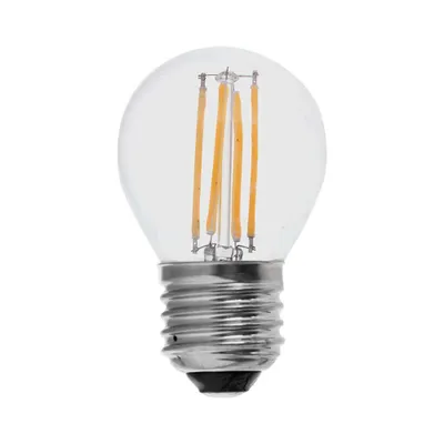 Zdjęcie produktu dla E27 Przezroczyste żarówki LED - żarnik - kula - IP20 - 4W - 400 lumenów - 3000K