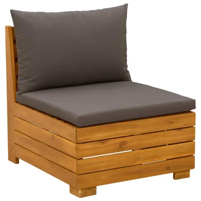 Image de vidaXL Canapé de jardin central en bois massif d'acacia, marron