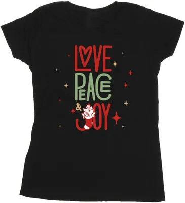 Produktbild von Disney - "The Aristocats Love Peace Joy" T-Shirt für Damen BI8377 (S) (Schwarz)