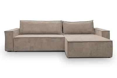 Produktbild von VENASI Ecksofa mit Schlaffunktion Hugo XL, Beige Cordstoff