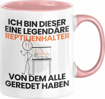 Produktbild von Reptilienhalter Geschenk Tasse Lustige Geschenkidee Geburtstag für Reptilienhalter Ich Bin Dieser Legendäre Reptilienhalter Von Dem Alle Geredet Haben Kaffee-Becher (Rosa)