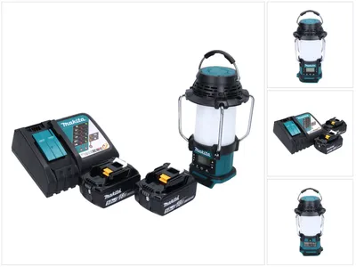 Produktbild von Makita DMR 055 RT Akku Radio 18 V FM mit Laterne 360° Taschenlampe + 2x Akku 5,0 Ah + Ladegerät
