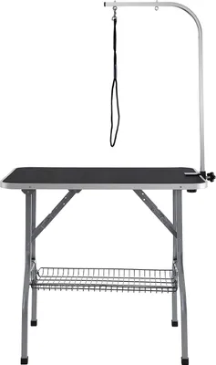 Obrázek produktu pro SucceBuy rameno pro stůl na úpravu zvířat se svorkou, 915 x 610 mm, skládací pro střední a malé psy, včetně držáku bez sedání, nosnost 149,7 kg