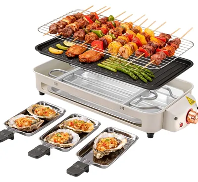 Elektrische 2-in-1-Grill & Hotpot, 1700 W, für 5-8 Personen