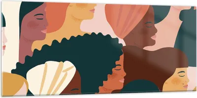 Produktbild von Bilder auf glas - Einteilig - Frauen Multikulturalismus Modern - 120x50cm - Glasbilder - Wandbilder - Bilder - Wanddekoration aus Glas - Glas Bilder - Wandbild auf Glas - GAB120x50-4500