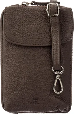 Produktbild von Prato LM AJ08 Asif Rindleder geprägt Handy Umhängetasche mid grey