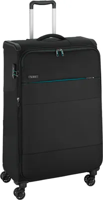 Produktbild von Leichter 2,2 kg Bordgepäck Reisetrolley Koffer 4 Rollen 58 cm Schwarz Bowatex