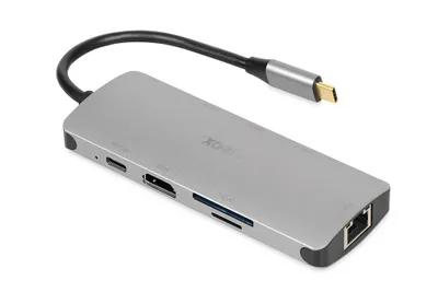 Obrázok produktu pre iBox IUH3RJ4K, USB Typ-C, USB 3.2 Gen 1 (3.1 Gen 1) Type-C, USB 3.2 Gen 2 (3.1 Gen 2) Type-A, 5000 Mbit/s, 30 Hz, 3840 x 2160 px, Strieborná
