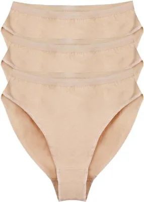 Produktbild von Beige Ballettschuh-Slipper 3er Set für Kinder und Erwachsene