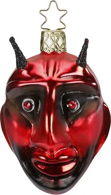 Produktbild von Christbaumschmuck Glas Krampus 7,5cm rot 1 Stück