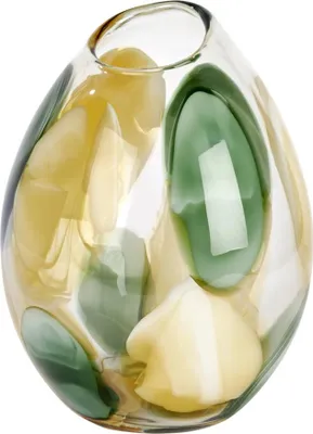 Produktbild von Bagodar Vase Glas, grün/beige H 29,5 cm D 23 cm