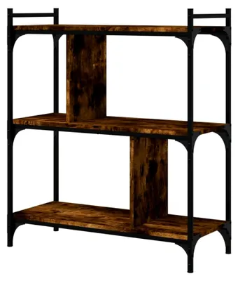 Produktbild von Bücherregal mit 3 Böden, Standregal aus Holzwerkstoff, verstellbare Beine für Wohnzimmer und Büro