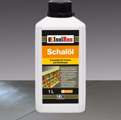 Produktbild von Isolbau Schalöl Professional - 1 Liter Trennmittel für Formen & Schalungen - Beton-Trennmittel, begrenzt die Haftung von Beton, Mörtel & Kleber