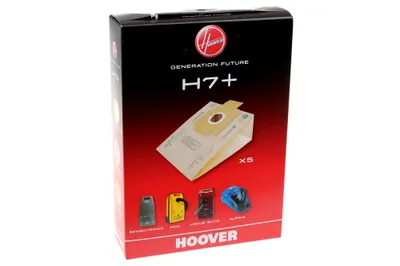 Imagen del producto de Bolsas para aspiradora Hoover 9026177, para aspiradoras de pie, compatibles con Hoover, Alpina, Aria, Vogue, Elite y Sensotronic, paquete de 5 unidades