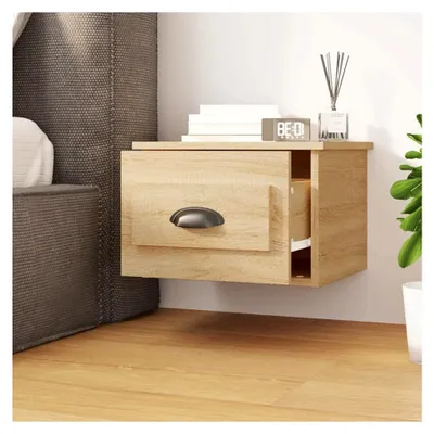 Produktbild von Wandnachttische 2 Stück Eiche Sonoma 41,5 x 36 x 28 cm, Nachttisch für das Schlafzimmer