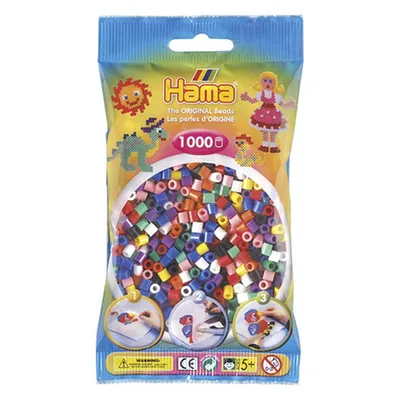 Image de Hama 207-00 Pochettes de perles, 1000 pièces, en 10 couleurs