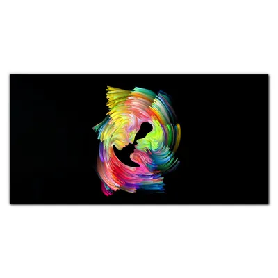 Produktbild von Coloray Küchenrückwand 120x60 Spritzschutz aus Glas - Er und sie