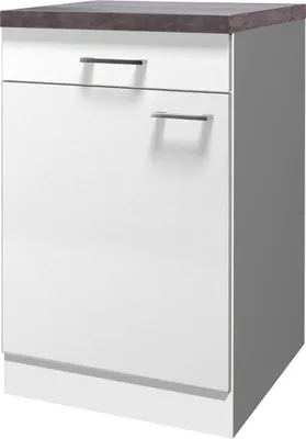 Produktbild von Küchenunterschrank - 50 cm breit - Weiß – Toska