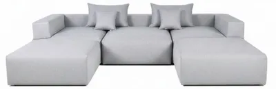 Produktbild von HOME DELUXE Outdoor Sofa ALAZIA – Hellgrau XXL, Aluminium 330 x 250 x 65 cm | Modulares Design mit Fast-Dry Komfort