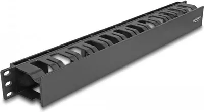 Obrázok produktu pre DeLOCK 67021, Panel na usporiadanie káblov, Plast, Čierna, 1 kusov