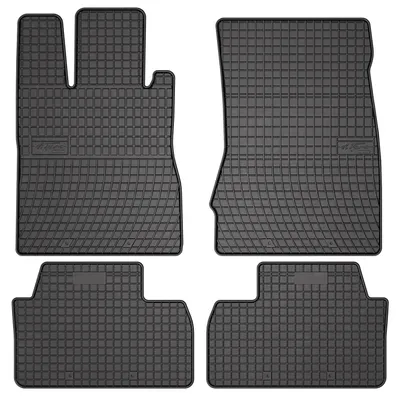 Productafbeelding van Rubberen automatten voor Mercedes S W220 1998-2005 (sedan) – 4-delig, zwart, op maat – Wielganizator SolidPRO