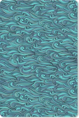 Produktbild von MuchoWow® Mauspad Mousepad Wellen - Muster - Wasser 18x27 cm - Mousepads - Maus Mat - Pad - Mausunterlage