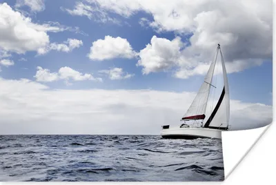 Produktbild von MuchoWow® Poster Segelboot unter dem bewölkten Himmel 60x40 cm - Schlafzimmerdekoration