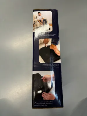 A side view of a product box with multiple images and text.