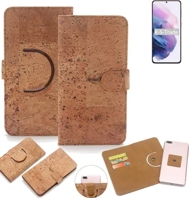 Produktbild von K-S-Trade Handy Hülle Schutz Hülle kompatibel mit Samsung Galaxy S21+ 5G SD888 Handyhülle Schutzhülle Korkhülle Kork-Hülle 1x