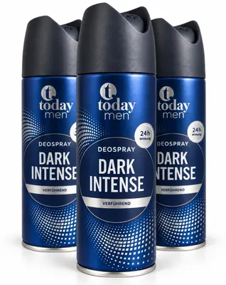 Produktbild von Today Men Deospray Dark Intense – 200 ml (3 Pack)